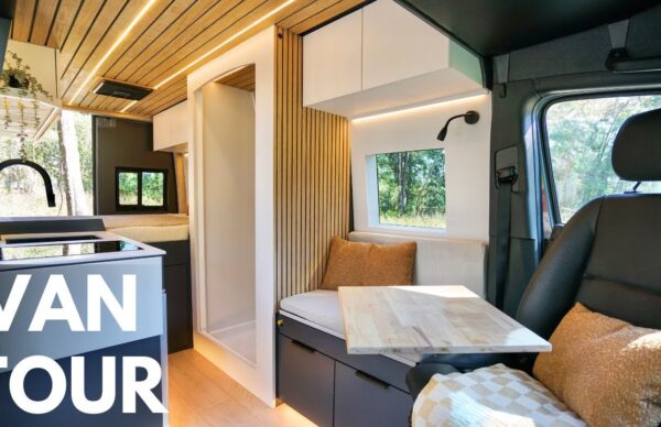 Two Beds with Full Shower! Luxury 4×4 Van Conversion