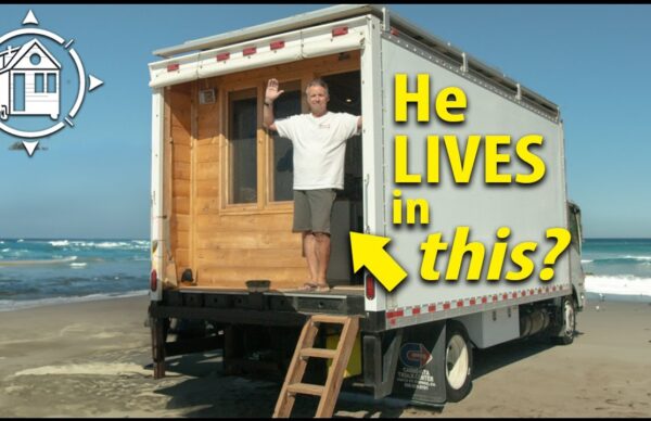 Secret beach house is inside a box truck